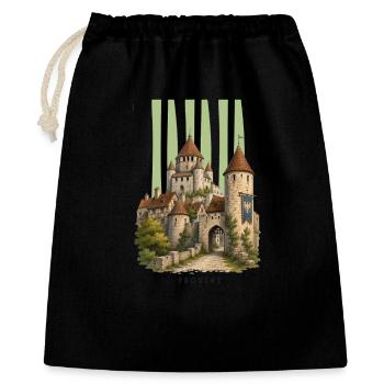 Château Provins Médiéval - Sac cadeau 40 x 50 cm - noir - Devant