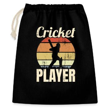 Vintage Cricket Player - Gift Bag 40 x 50 cm - black - Front