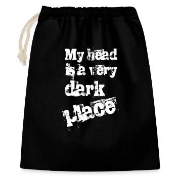 My head is a very dark place - Gift Bag 40 x 50 cm - black - Front