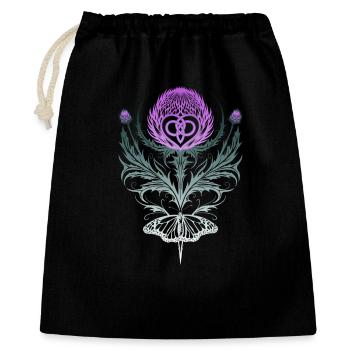 Chardon avec noeud papillon - Sac cadeau 40 x 50 cm - noir - Devant