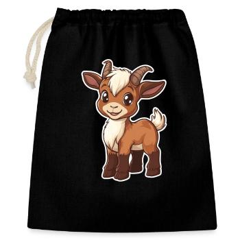 Chèvre - Sac cadeau 40 x 50 cm - noir - Devant