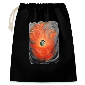 Romantic Fire Dance Artistic Lovers Couple Design - Gift Bag 40 x 50 cm - black - Front