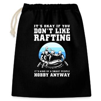 Rafting Kajakfahren Kajak Paddelboot - Geschenkbeutel aus Baumwolle (40 x 50 cm) - Schwarz - Vorne