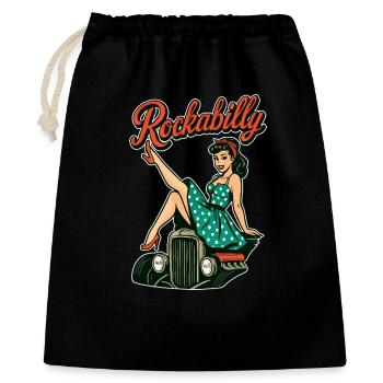 Rockabilly Vintage Hot Rod Pin Up 50s Gift - Gift Bag 40 x 50 cm - black - Front