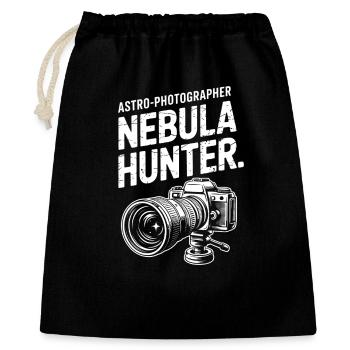 Nebula Hunter Astro-Fotografen-Tee - Geschenkbeutel aus Baumwolle (40 x 50 cm) - Schwarz - Vorne
