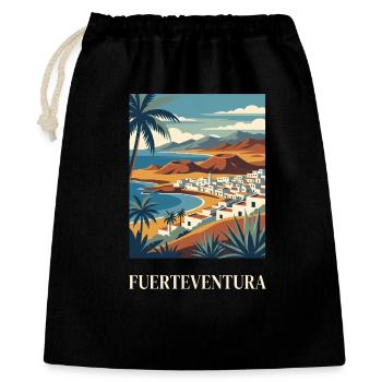 Fuerteventura Coastal Poster Canary Islands Spain - Gift Bag 40 x 50 cm - black - Front
