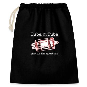 Tube or not Tube - rot - Geschenkbeutel aus Baumwolle (40 x 50 cm) - Schwarz - Vorne
