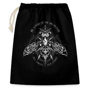 Insect Pattern Modèle d’insecte Psychédélique Bug Pattern - Sac cadeau 40 x 50 cm - noir - Devant