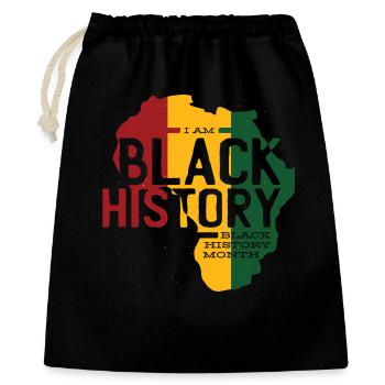 Afrika Farben Black History - Geschenkbeutel aus Baumwolle (40 x 50 cm) - Schwarz - Vorne