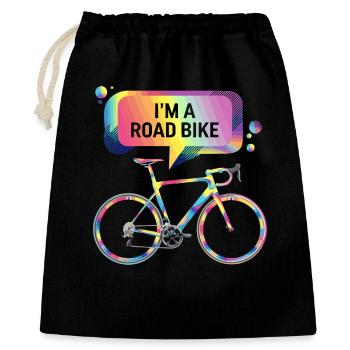 Vibrant Rainbow Road Bike Design - Gift Bag 40 x 50 cm - black - Front