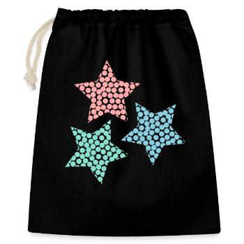 STAR. STARS. CHRISTMAS. CHRISTMAS ISLAND. NEW YEAR'S DAY - Gift Bag 40 x 50 cm - black - Front