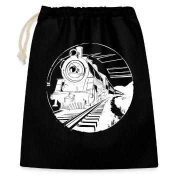 Railway Graphic - Gift Bag 40 x 50 cm - black - Front