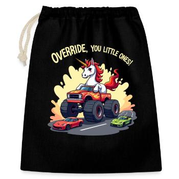 Monster Truck Licorne - Sac cadeau 40 x 50 cm - noir - Devant