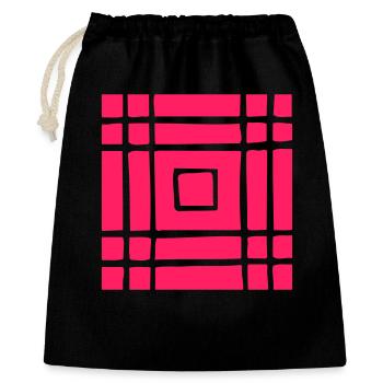 Quadrilatère Art > Vectorielle Graphique - Sac cadeau 40 x 50 cm - noir - Devant