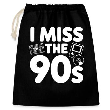 I Miss the 90s - Gift Bag 40 x 50 cm - black - Front