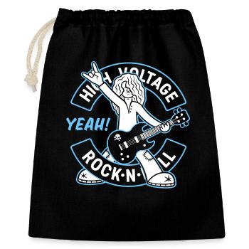 High Voltage Rock'N'Roll Cartoon Guitarist - Gift Bag 40 x 50 cm - black - Front
