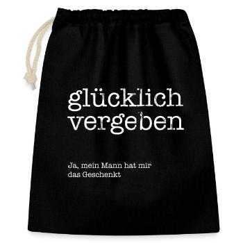 Awarded happy! - Gift Bag 40 x 50 cm - black - Front