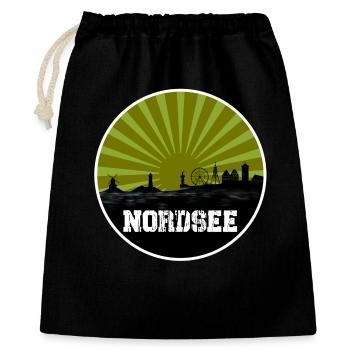 Ligne Rétro Mer du Nord - Sac cadeau 40 x 50 cm - noir - Devant