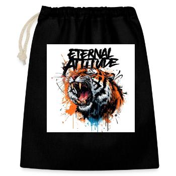 Ewige Tiger-Pose - Geschenkbeutel aus Baumwolle (40 x 50 cm) - Schwarz - Vorne