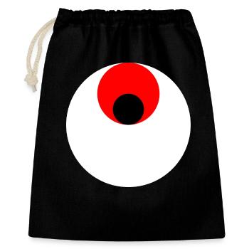 3 circles, white, red and black - Gift Bag 40 x 50 cm - black - Front