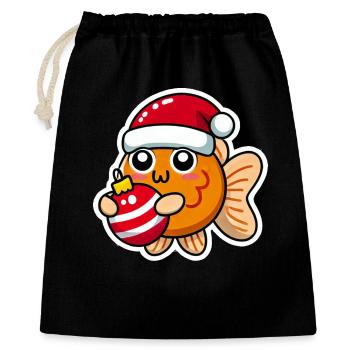 Goldfish Christmas Swain - Gift Bag 40 x 50 cm - black - Front