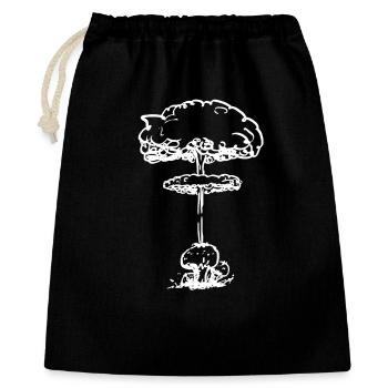 Champignon pollinique nucléaire (blanc) - Sac cadeau 40 x 50 cm - noir - Devant