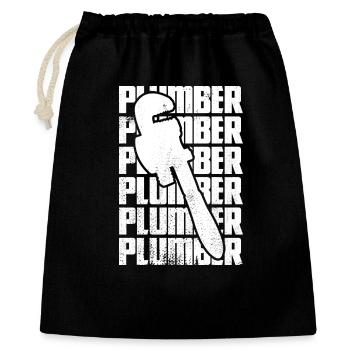 Drôle de plombier - Sac cadeau 40 x 50 cm - noir - Devant