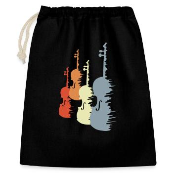 Croquis de violon - Sac cadeau 40 x 50 cm - noir - Devant