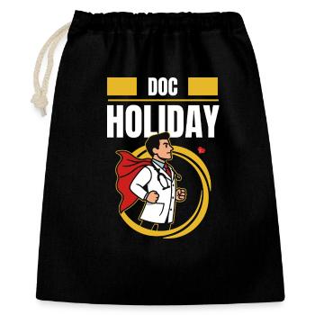 Doc Holiday – Médecin en style fraude sur le temps de travail - Sac cadeau 40 x 50 cm - noir - Devant