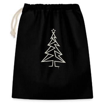 Urban Christmas Tree – Angular One-Line-Art Design - Gift Bag 40 x 50 cm - black - Front