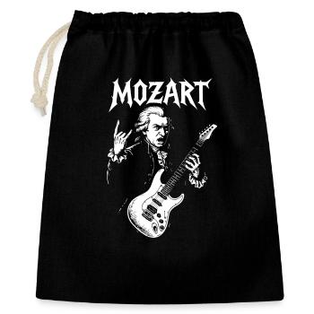 Mozart Rock Gitarrist T-Shirt - Geschenkbeutel aus Baumwolle (40 x 50 cm) - Schwarz - Vorne