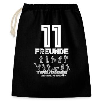 Fußball - Geschenkbeutel aus Baumwolle (40 x 50 cm) - Schwarz - Vorne