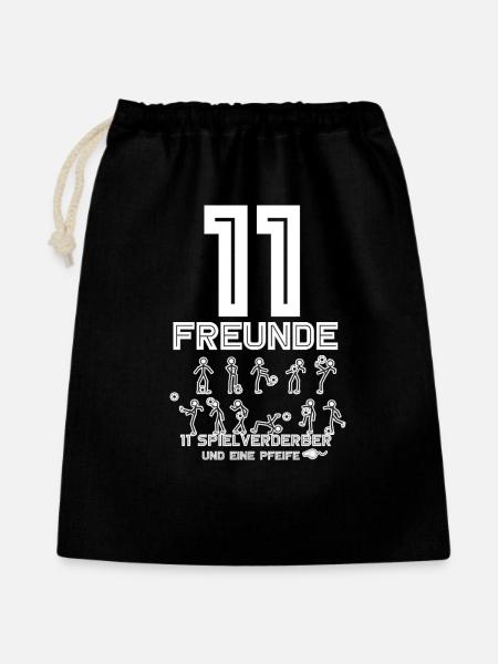Fußball - Geschenkbeutel aus Baumwolle (40 x 50 cm) - Schwarz