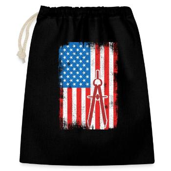 USA Patriotischer Architekt - Geschenkbeutel aus Baumwolle (40 x 50 cm) - Schwarz - Vorne