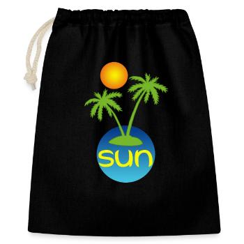 Le paradis au soleil  - Sac cadeau 40 x 50 cm - noir - Devant