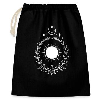 Midsummer Sun – Moon and Star Symbol - Gift Bag 40 x 50 cm - black - Front