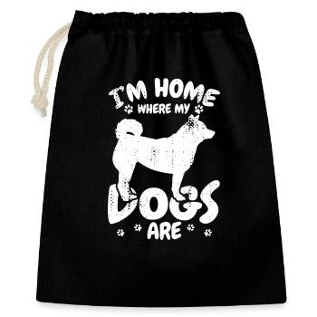 Dog Lover Saying - Gift Bag 40 x 50 cm - black - Front