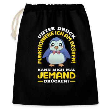 Je fonctionne mieux sous pression - Sac cadeau 40 x 50 cm - noir - Devant