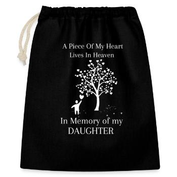 En mémoire de ma fille - Sac cadeau 40 x 50 cm - noir - Devant
