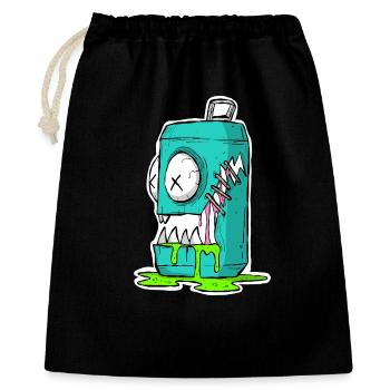 Monster Dose Cartoon Comic - Geschenkbeutel aus Baumwolle (40 x 50 cm) - Schwarz - Vorne