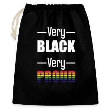 Very Black Very Proud Rainbow Pride Gift Art - Gift Bag 40 x 50 cm - black - Front