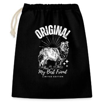 Ursprünglicher Hund Mein bester Freund - Geschenkbeutel aus Baumwolle (40 x 50 cm) - Schwarz - Vorne