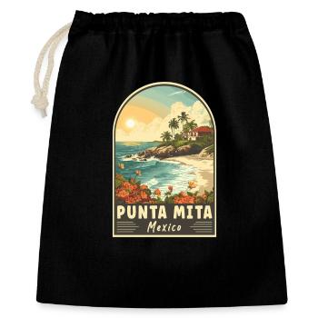 Punta Mita, Mexique, Paradis Tropical : Art de voyage - Sac cadeau 40 x 50 cm - noir - Devant