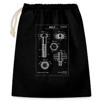 Bolt Blueprint Patent Diagram - Gift Bag 40 x 50 cm - black - Front