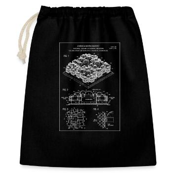 Bibliothèque du diagramme isométrique du plan du Kosovo - Sac cadeau 40 x 50 cm - noir - Devant