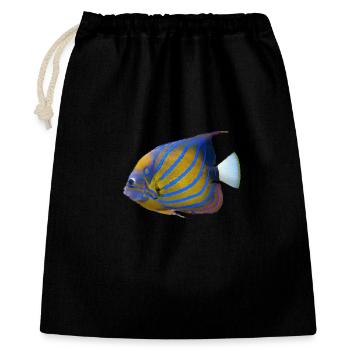 fish tropical - Geschenkbeutel aus Baumwolle (40 x 50 cm) - Schwarz - Vorne