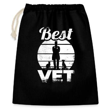 Bester Veterinär - Geschenkbeutel aus Baumwolle (40 x 50 cm) - Schwarz - Vorne