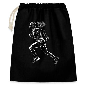 Runner Sketch - Gift Bag 40 x 50 cm - black - Front