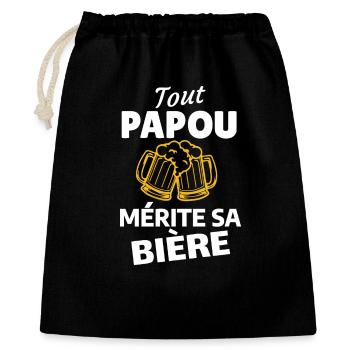 Beer and Party Humorous Quote - Gift Bag 40 x 50 cm - black - Front