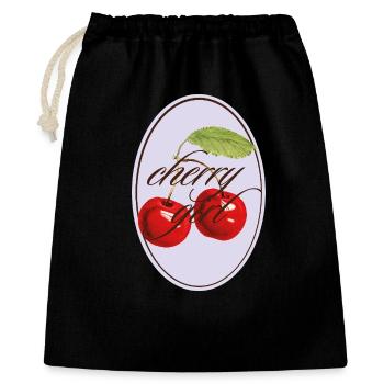 Cherry Girl Vintagelook - Geschenkbeutel aus Baumwolle (40 x 50 cm) - Schwarz - Vorne